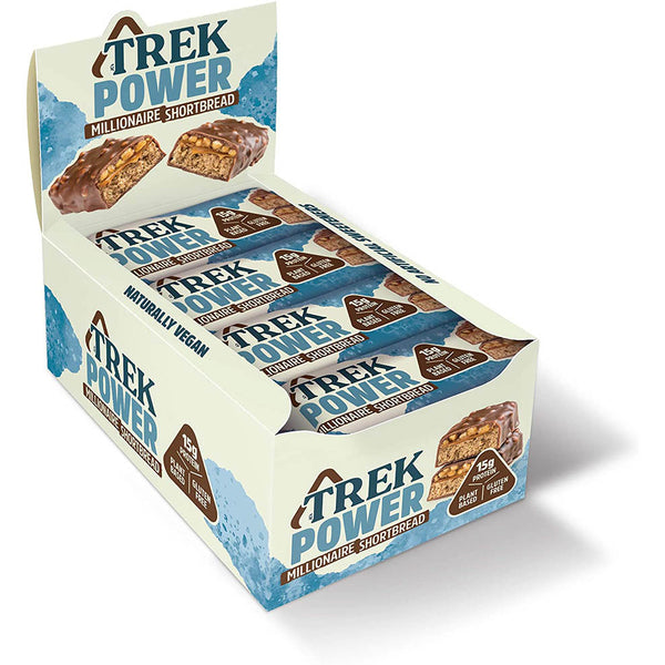 Trek Protein Power Bar Millionaire Shortbread 16 bars Free