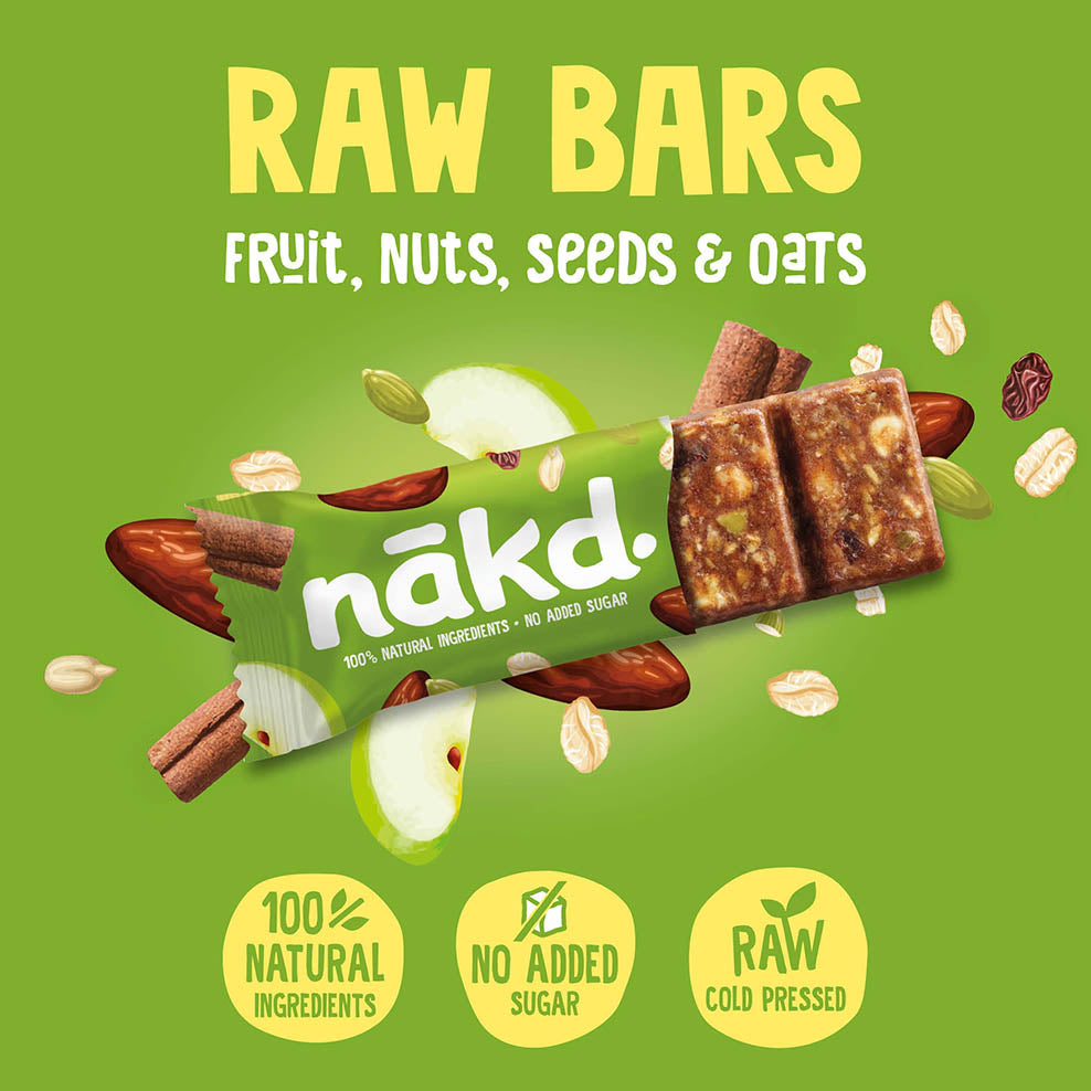 NAKD Fruit and  Fibre - Apple Cinnamon 36 bars