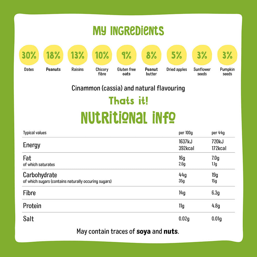 NAKD Fruit and  Fibre - Apple Cinnamon 36 bars