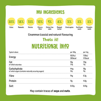 NAKD Fruit and  Fibre - Apple Cinnamon 36 bars