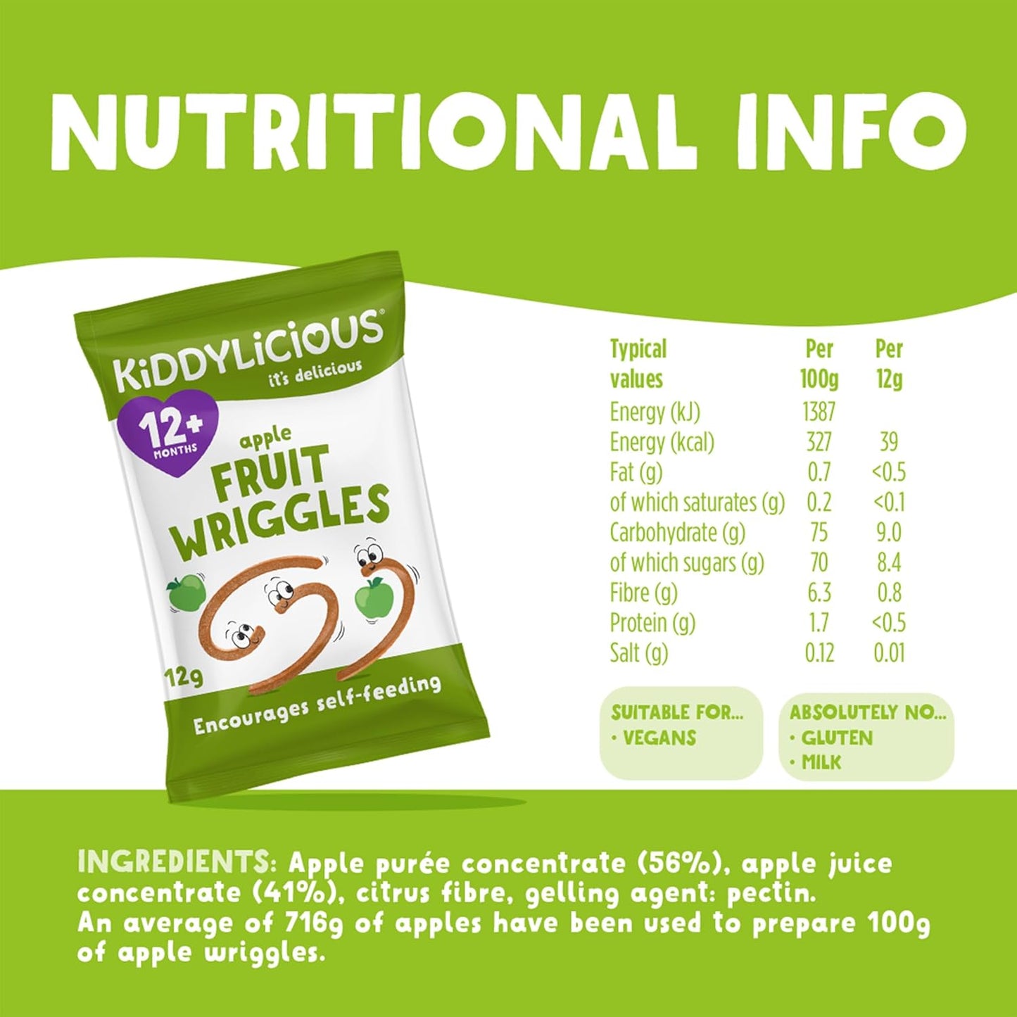 Kiddylicious - Apple Fruit Wriggles