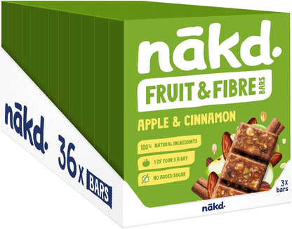 NAKD Fruit and  Fibre - Apple Cinnamon 36 bars