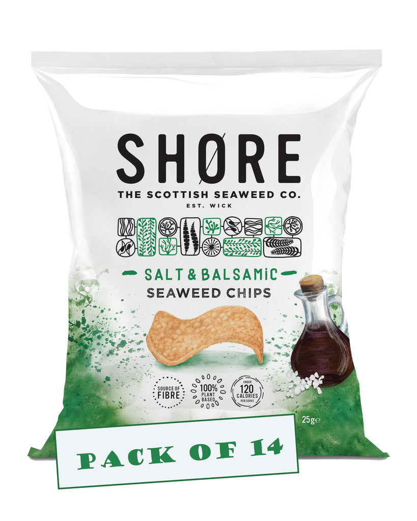 Shore Seaweed Chips - Salt & Balsamic 14x25g