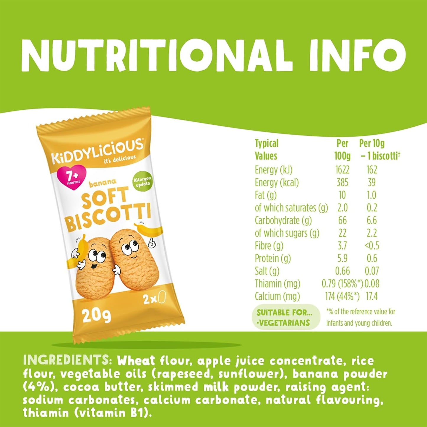 Kiddylicious - Banana Soft Biscotti