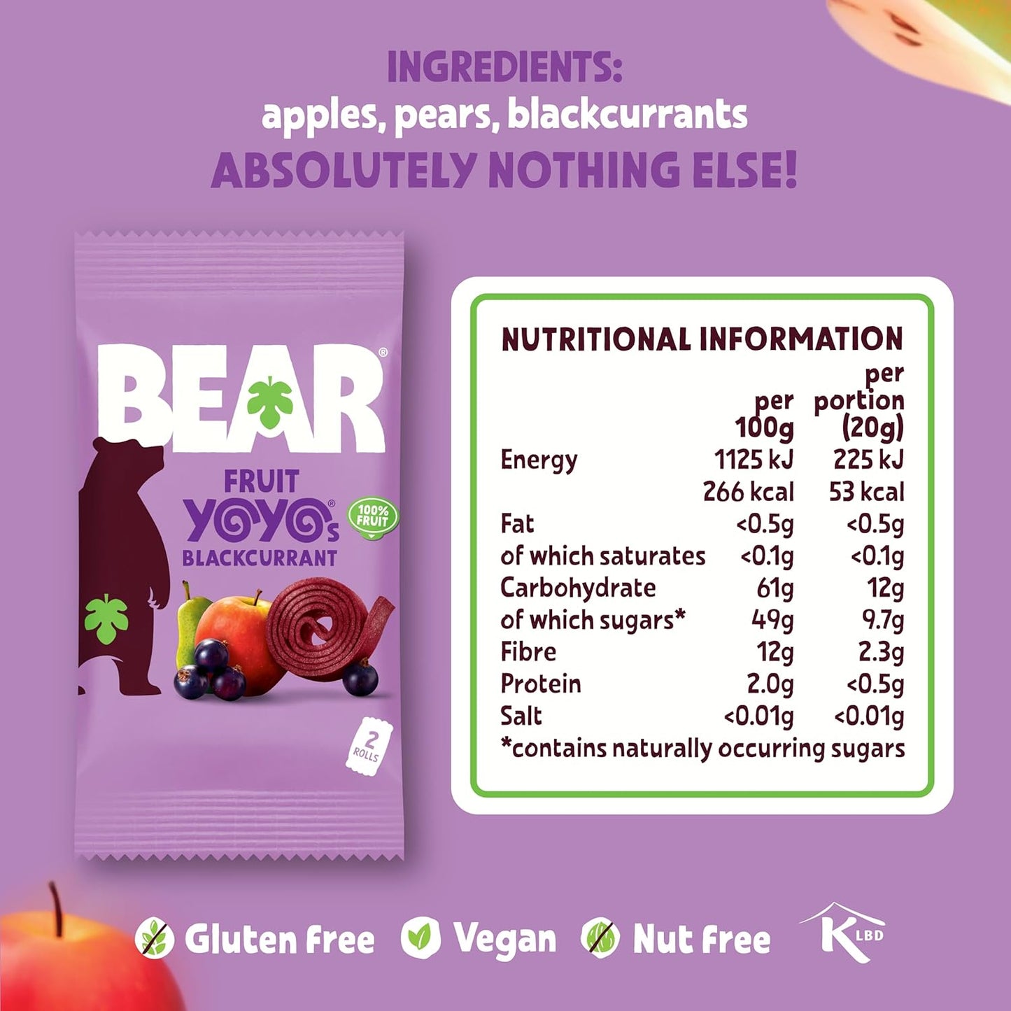 BEAR Blackcurrant Yoyo
