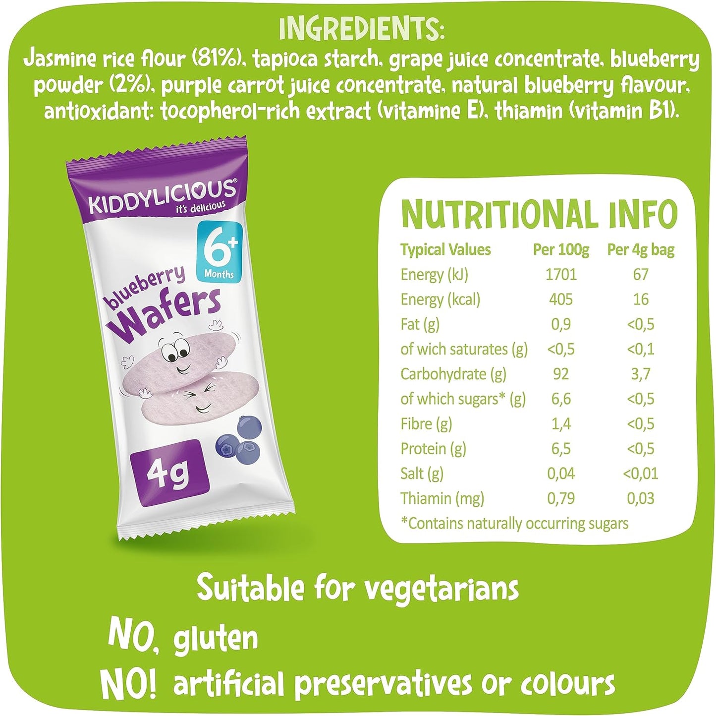 Kiddylicious - Blueberry Wafers