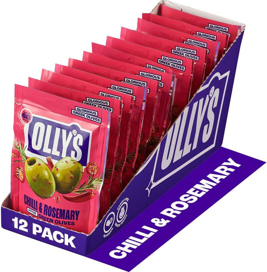 Olly's Olives - Chilli & Rosemary 12x50g