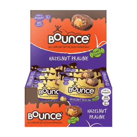 Bounce Choc Coated Nut Butter Filled Protein Ball - Hazelnut Praline