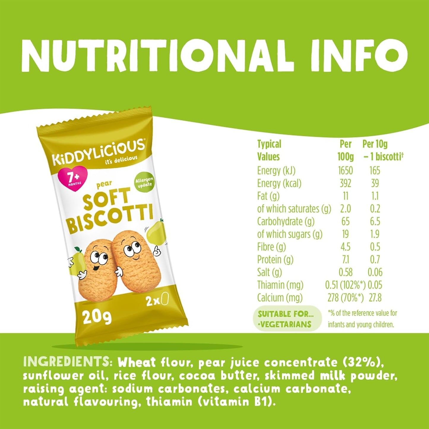 Kiddylicious - Pear Soft Biscotti