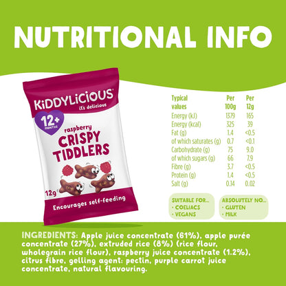 Kiddylicious - Raspberry Crispy Tiddlers