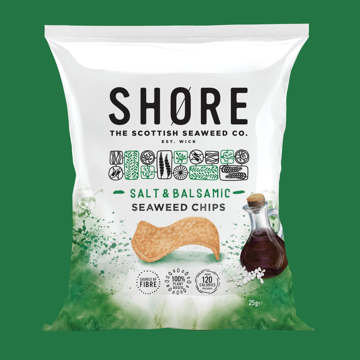 Shore Seaweed Chips - Salt & Balsamic 14x25g