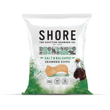 Shore Seaweed Chips - Salt & Balsamic 14x25g