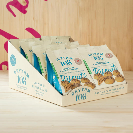 Rhythm 108 Chocolate and Salted Caramel Filled Biscuits Pack of 8