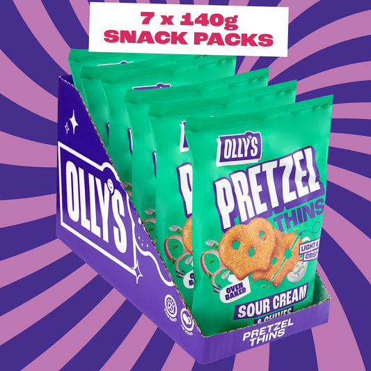 Olly's - Sour Cream & Chives Pretzel 7x140g