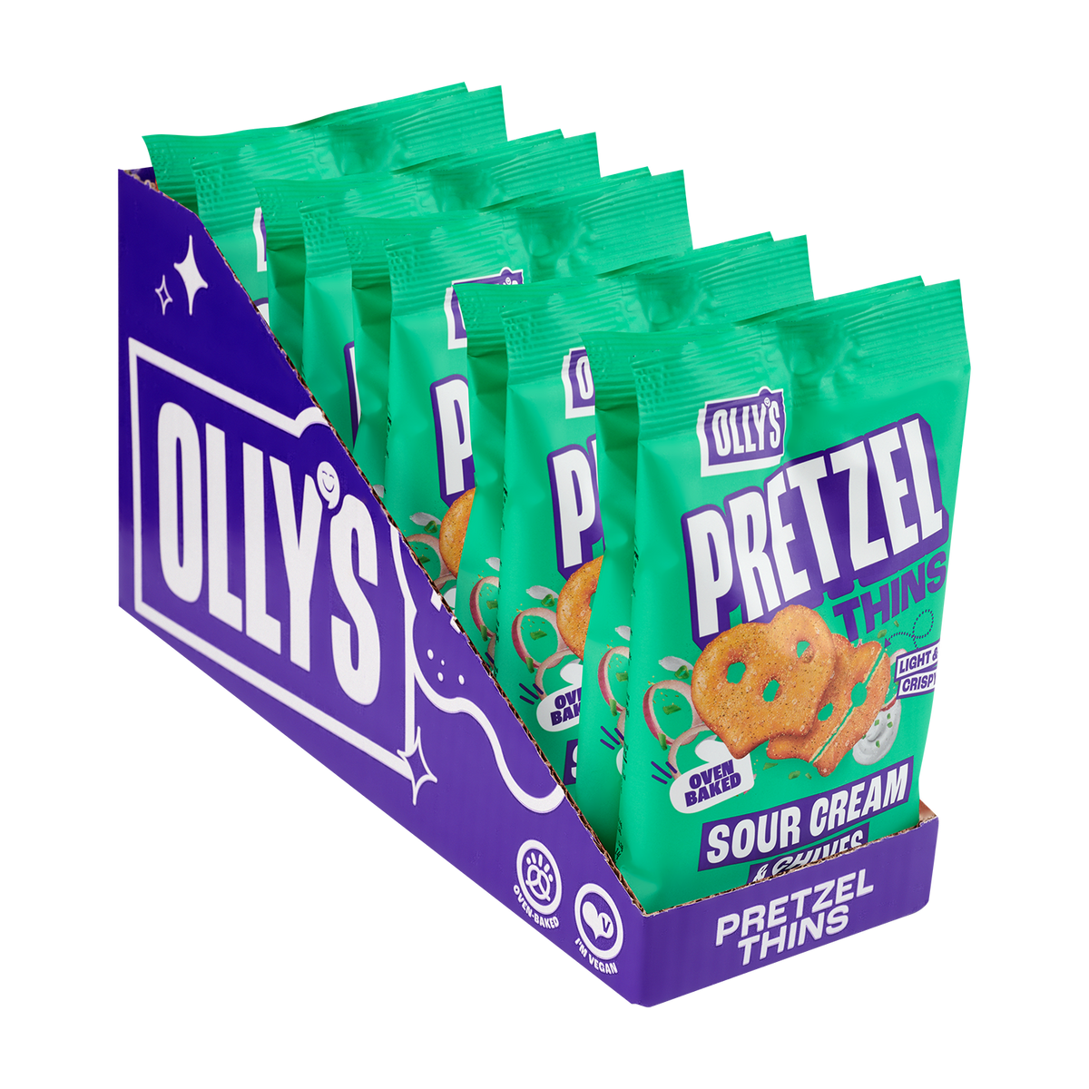 Olly's - Sour Cream & Chives Pretzel 10x35g