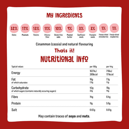 NAKD Fruit and  Fibre - Strawberry & Raspberry 36 bars