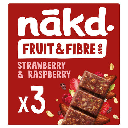 NAKD Fruit and  Fibre - Strawberry & Raspberry 36 bars