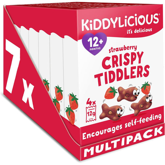 Kiddylicious - Strawberry Crispy Tiddlers 7 x 4 x 12g