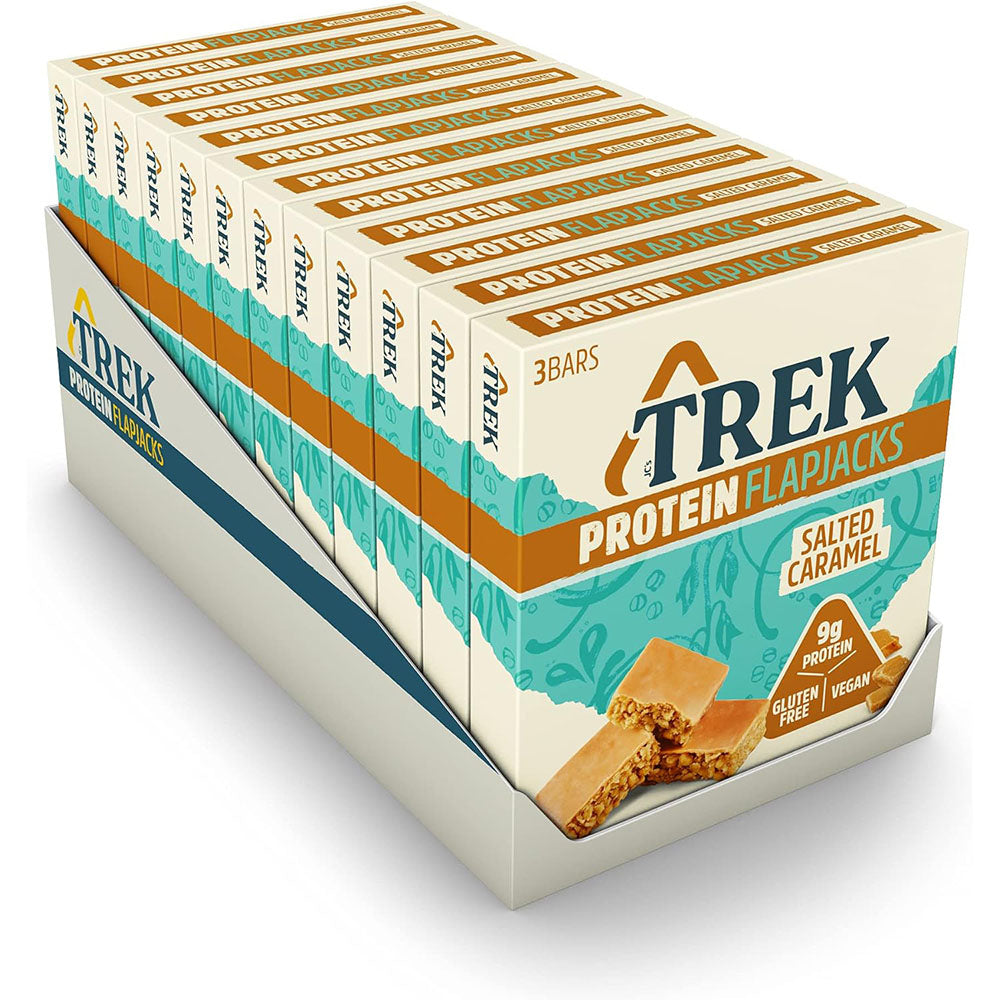 Trek Salted Caramel Flavour Topped Protein Flapjack 36 bars