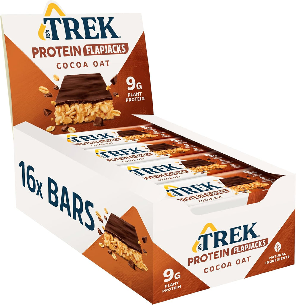 Trek Cocoa Oat Protein Flapjack 16 bars