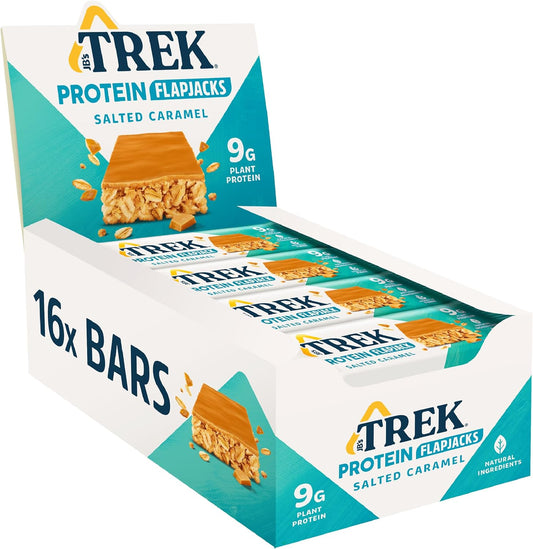 Trek Salted Caramel Flavour Topped Protein Flapjack 16 bars