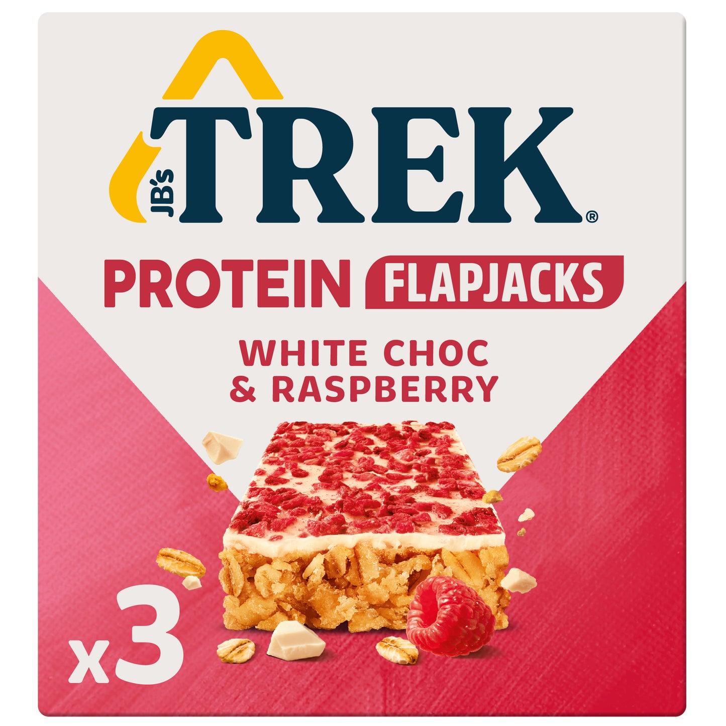 Trek White Chocolate Raspberry Protein Flapjack 36 bars