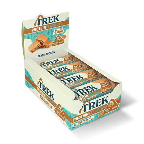 Trek Salted Caramel Flavour Topped Protein Flapjack 16 bars