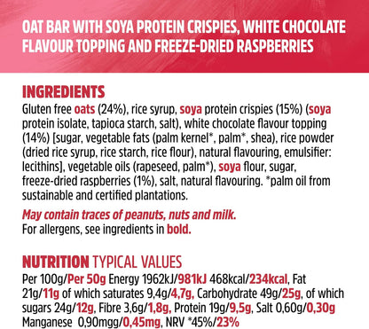 Trek White Chocolate Raspberry Protein Flapjack 16 bars